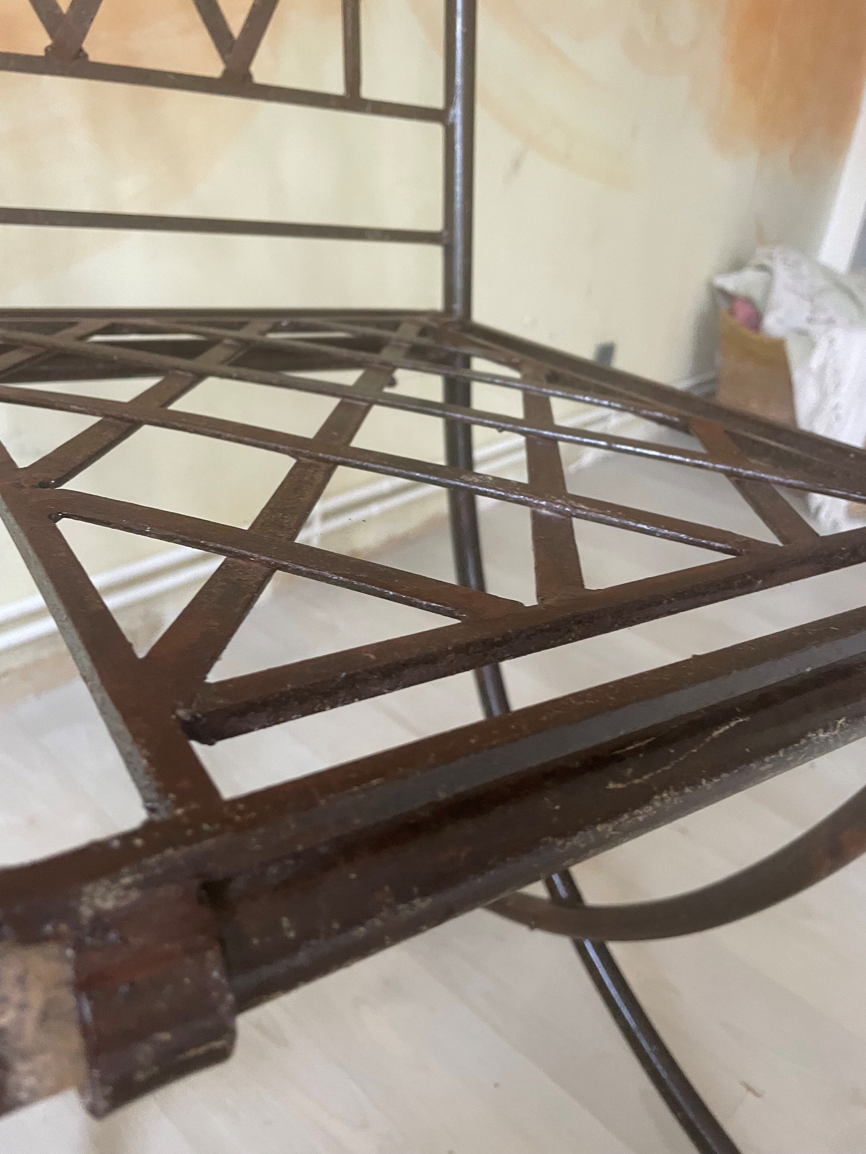 Folding chair antique handmade ironwork
