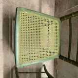 Paire de chaises vintage en bois style bambous