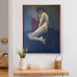Nude woman painting