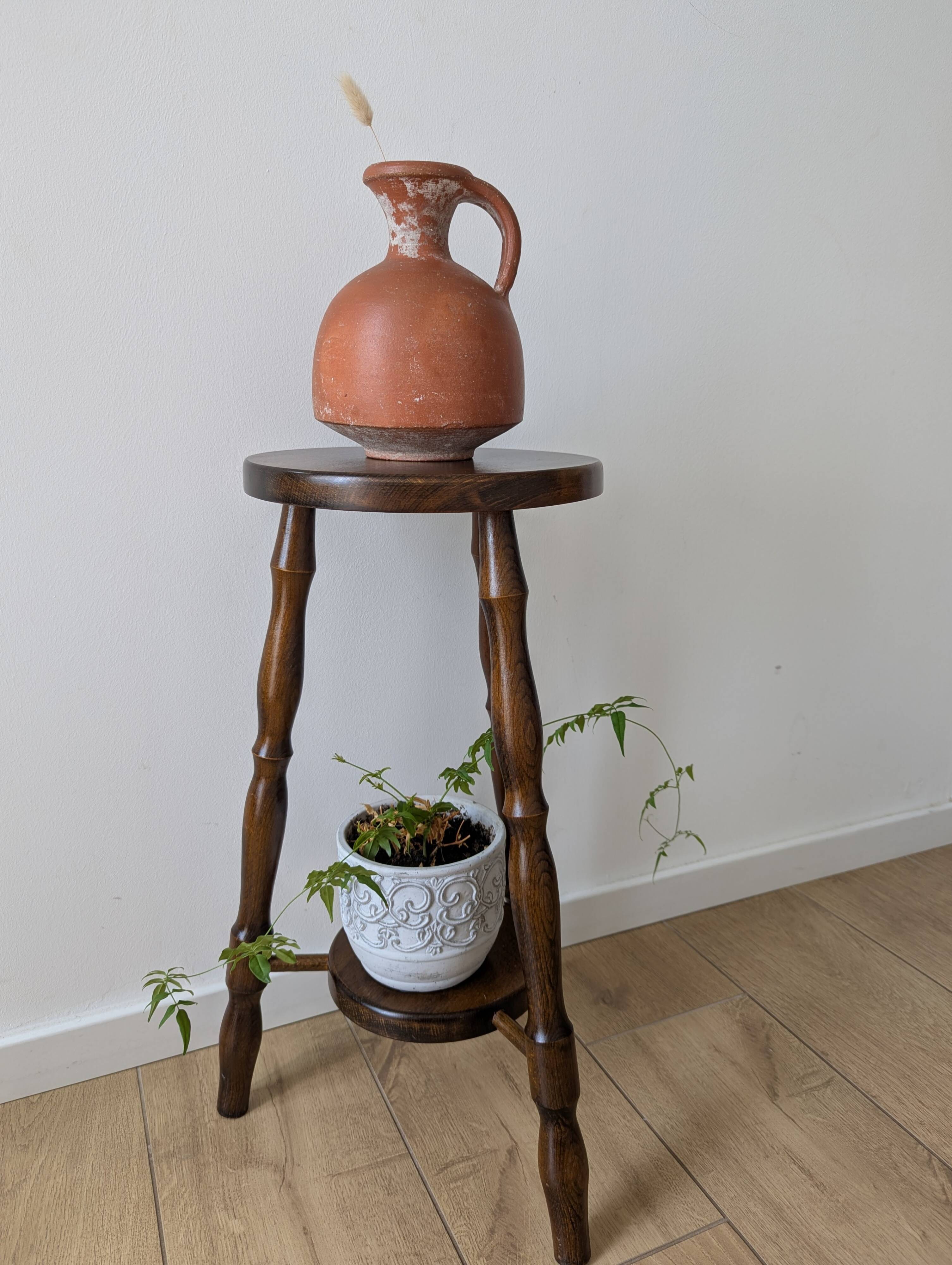 Vintage Turned Wooden Tripod