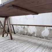 XXL trestle farm table 4m and its benches