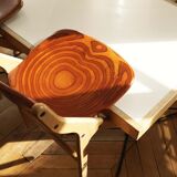 Table et ses 4 chaises par Marc Held édition Bessière, 1983