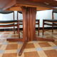 Scandinavian teak table and 6 chairs