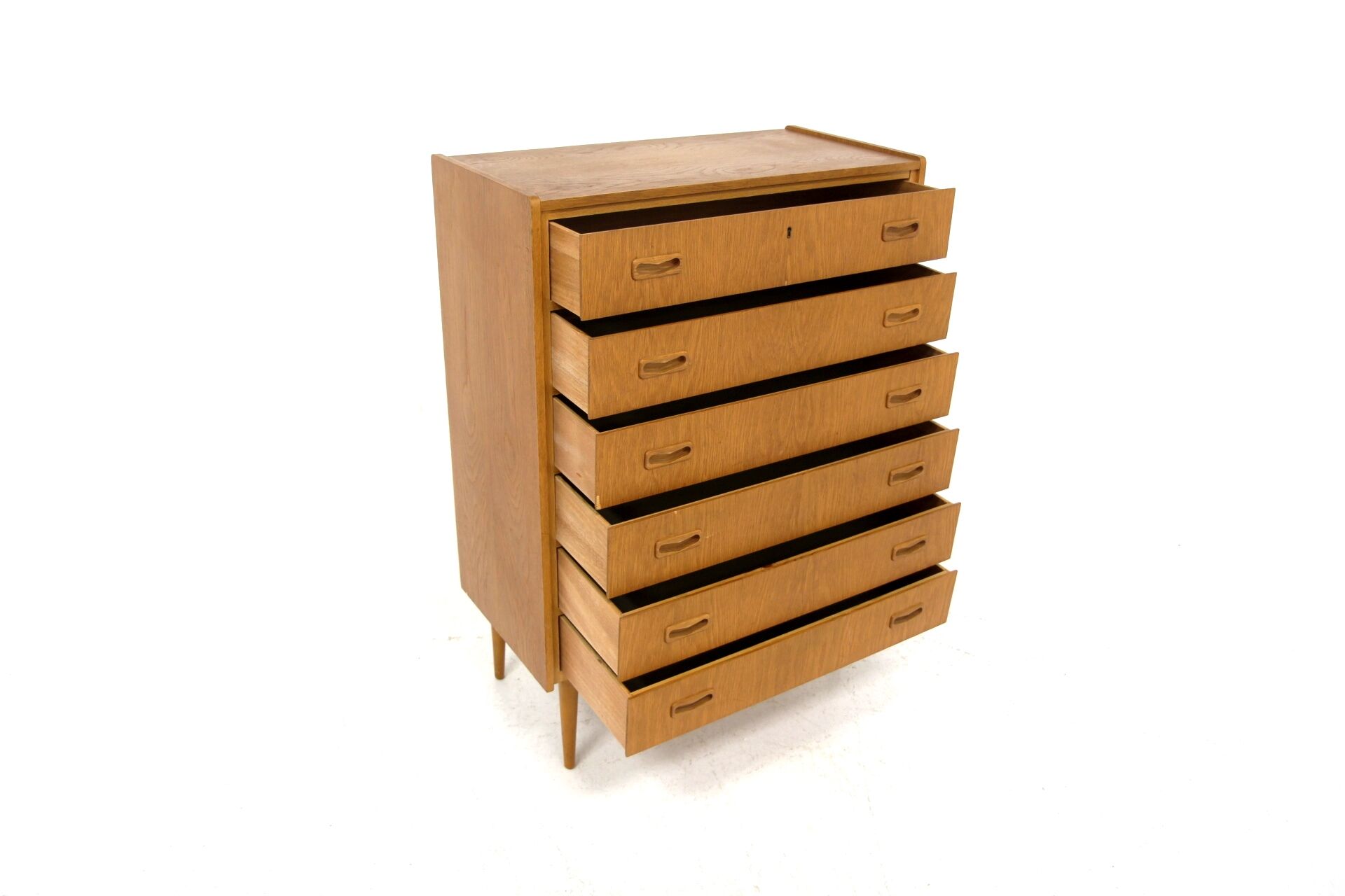 Scandinavian teak "tallboy" chest of drawers, Sweden, 1960