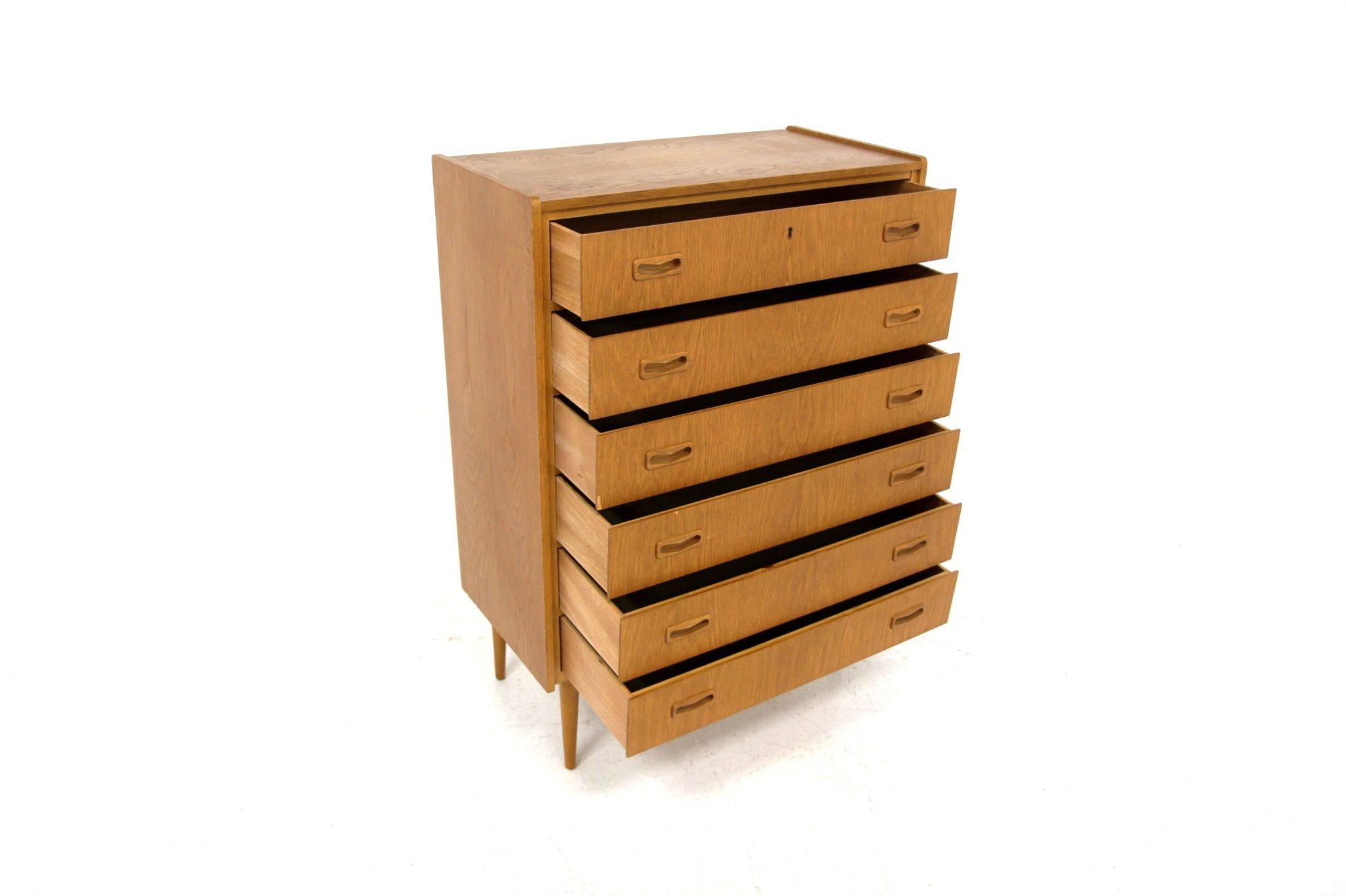 Commode scandinave "tallboy" en teck, Suède, 1960