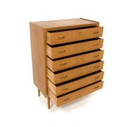 Commode scandinave "tallboy" en teck, Suède, 1960