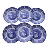 6 Broad Hurst Staffordshire English porcelain dinner plates