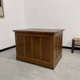 Oak and veneer counter or desk
