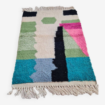 Handmade wool Berber rug 150 x 100 CM