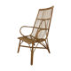 50s rattan chair, high-back basket