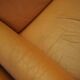 Orange leather sofa, Danish design, 1970s, production: Denmark