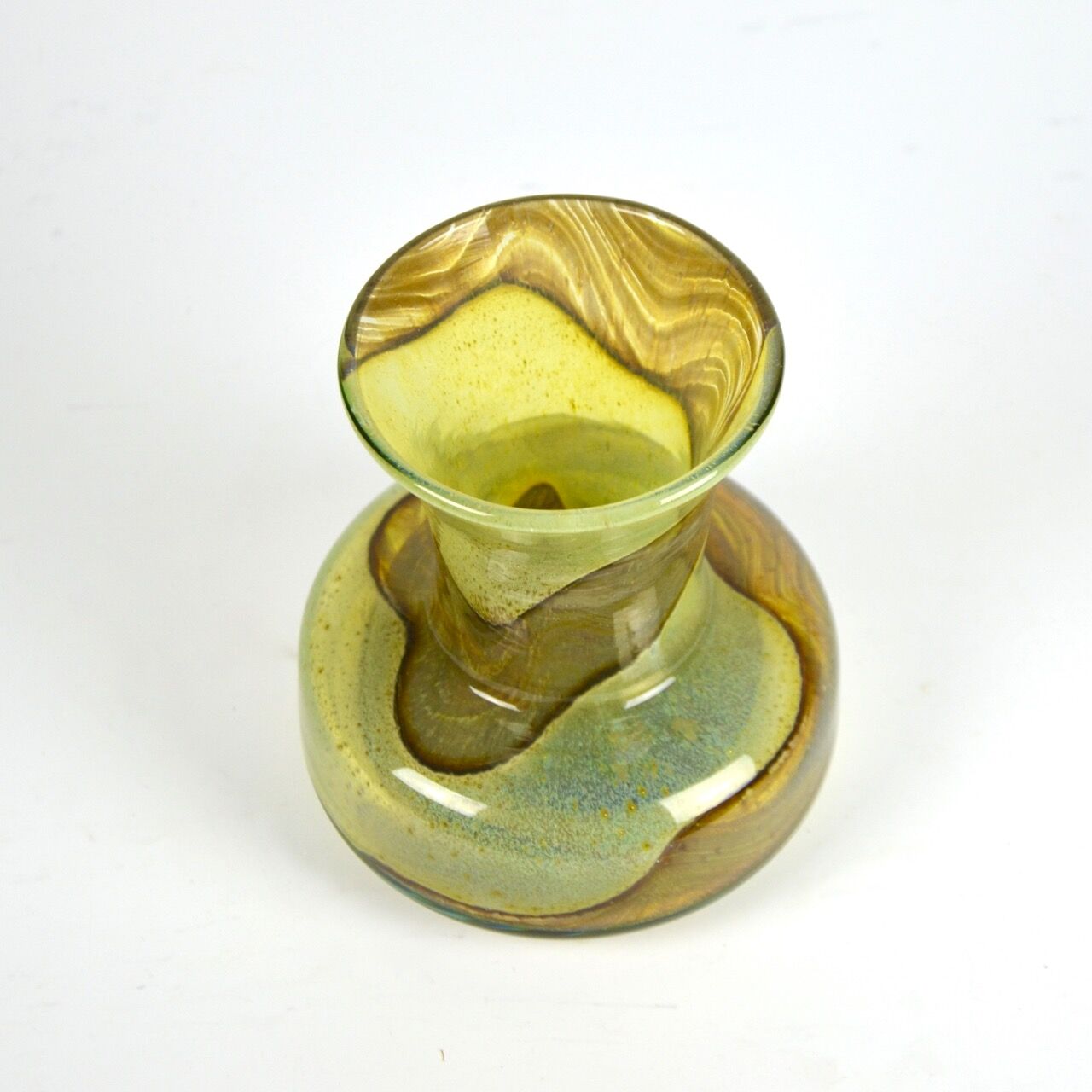 Malta signed Mdina blown glass vase 1970s