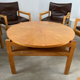 Old coffee table wood design 60s Italy vintage