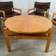 Ancienne table basse bois design années 60 Italy vintage