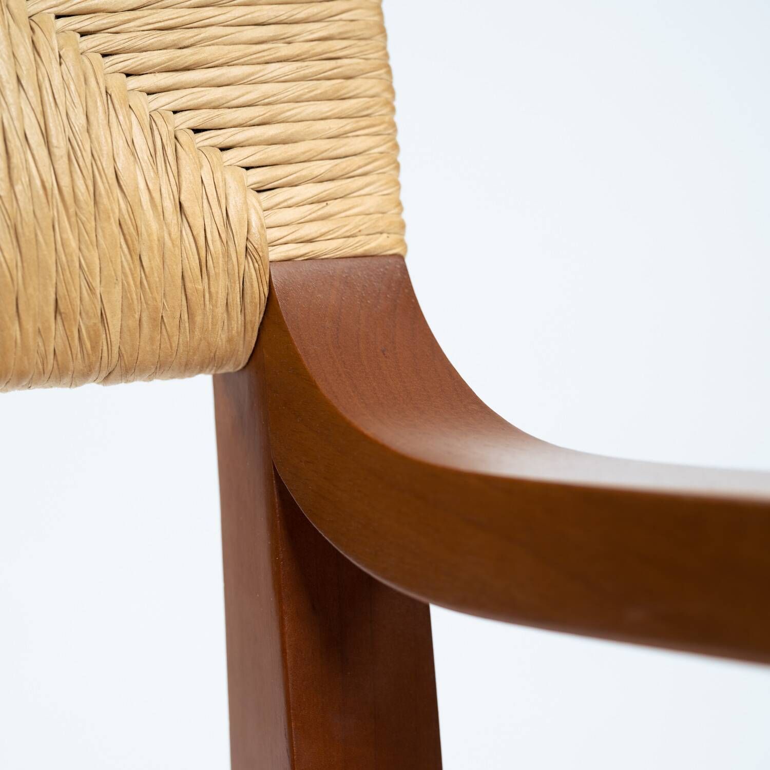 Luca Meda Risiedo rope walnut dining chairs by for Molteni, Italy 1980s ...