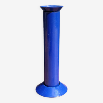 Blue metal candle holder