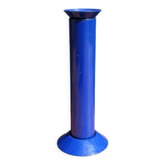 Blue metal candle holder