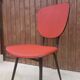 Lot de chaises vinyle rouge