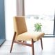 Vintage chair yellow moutarde bouclé 1970 