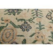 1970s Vintage Turkish Hand-Knotted Wool Cotton Tan Runner Rug 93x287