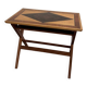 Table d’appoint moderniste bois exotique