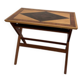 Modernist exotic wood side table
