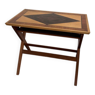 Modernist exotic wood side table