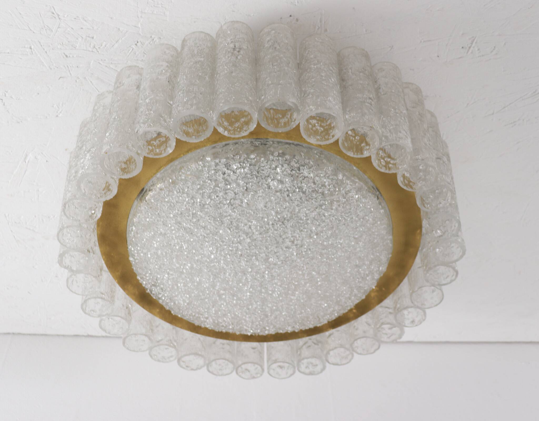 Mid Century Deckenlampe von Doria Leuchten, Deutschland, 1970er Jahre
