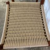 4 Chaises Danoises en Teck et Cordage par Arne et Hovmand Olsen 1960