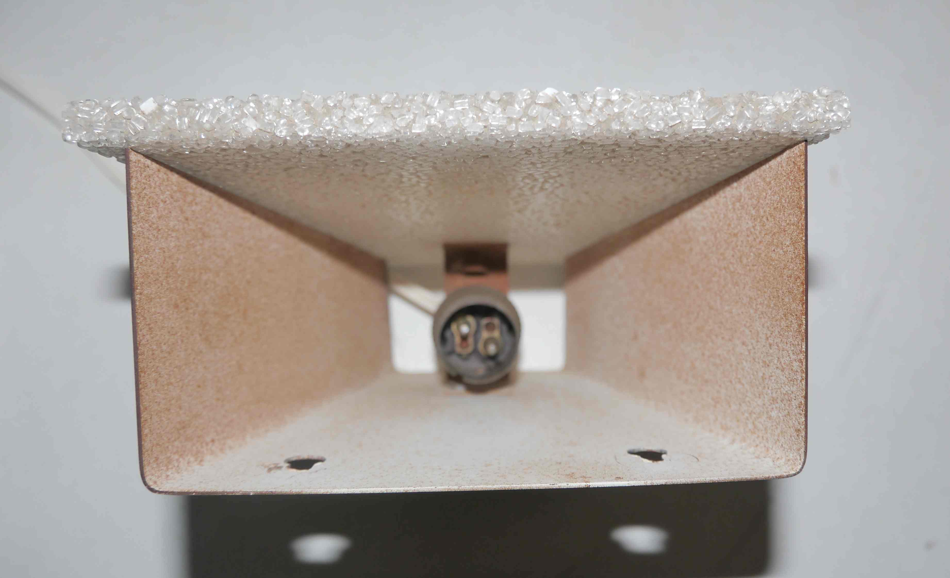 Pair of vintage perspex wall lamps