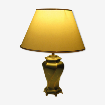 Twisted brass lamp from the 1970s