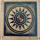 Duo of panels Imigongo carved wood Rwanda 1970