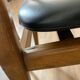 Series of 4 wooden & imitation leather chairs