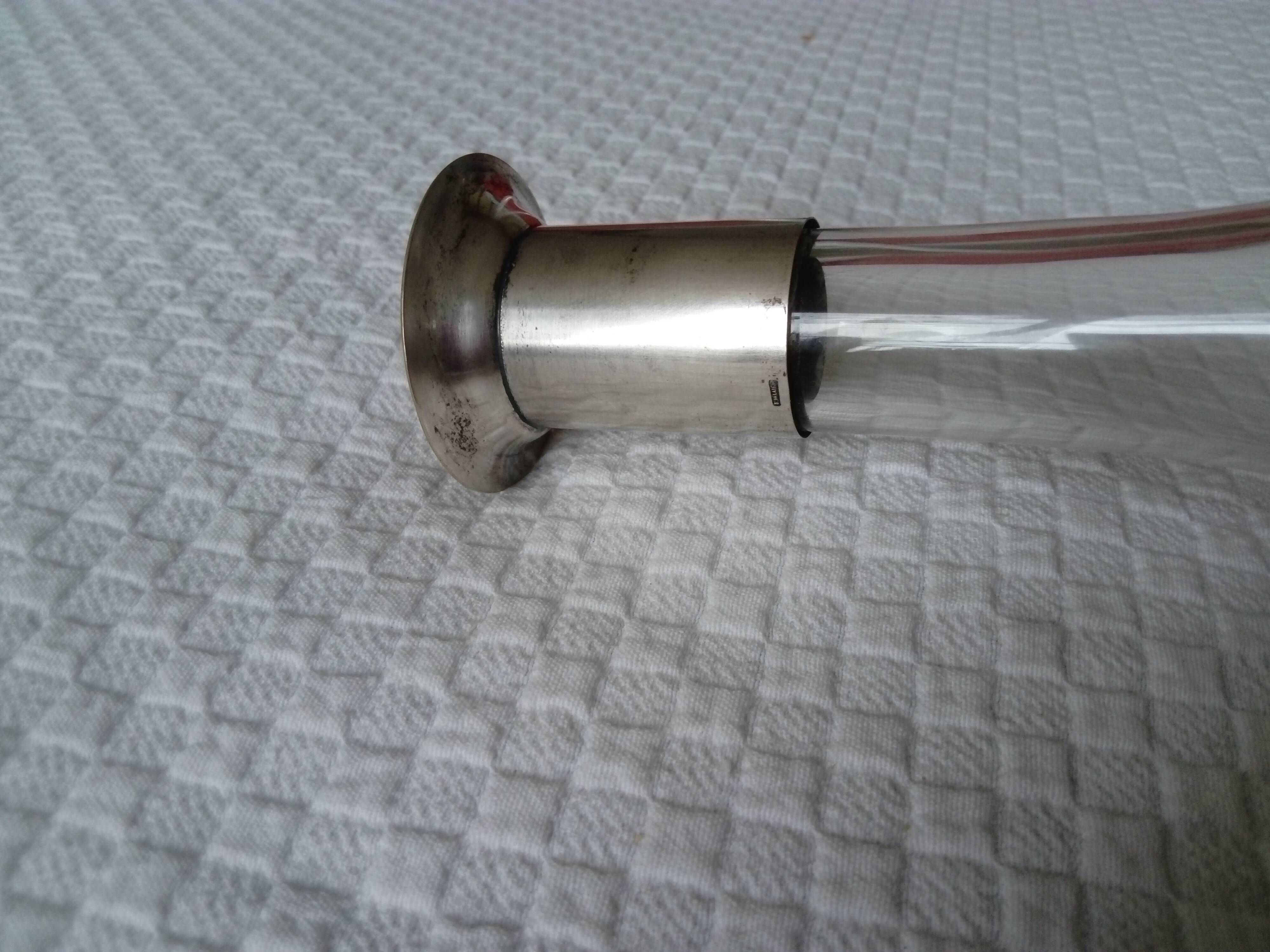 Silver-plated metal neck round carafe Saint Hilaire