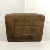 Pouf patchwork en cuir De Sede