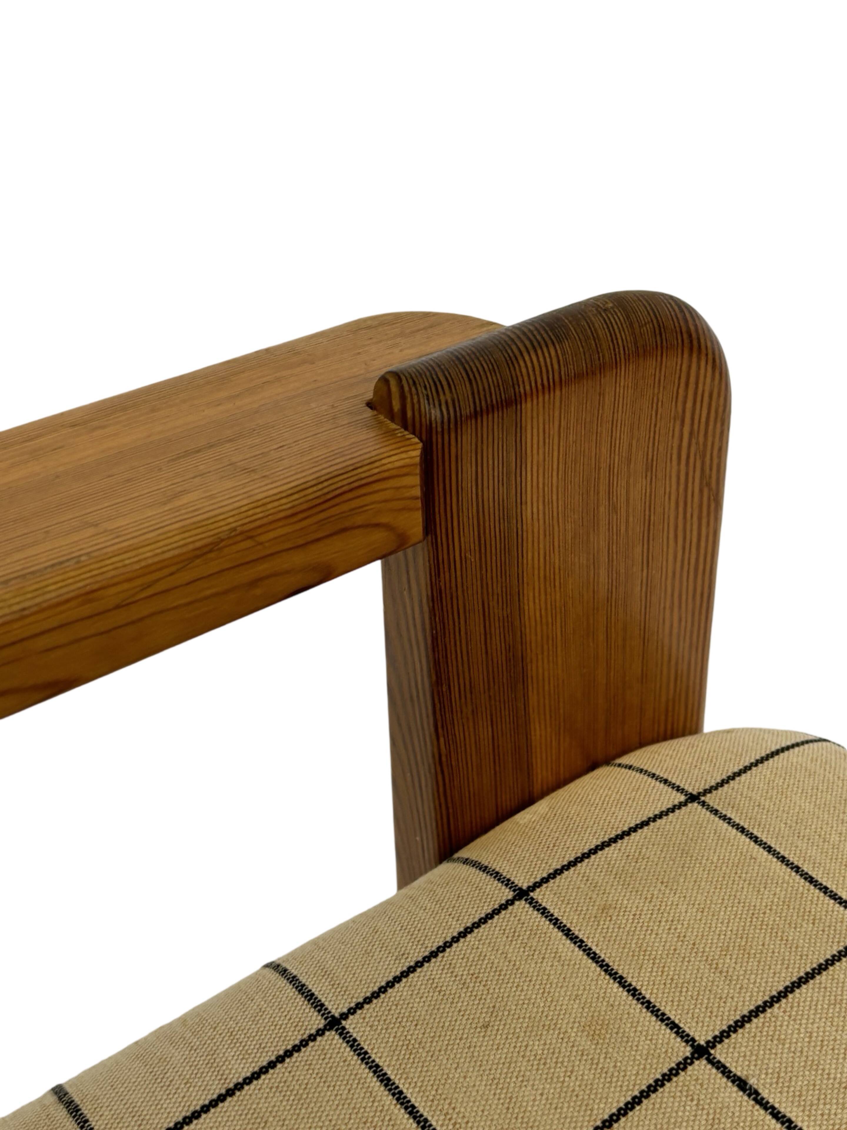 Vintage armchair set of 2 pinewood pine 70s design
