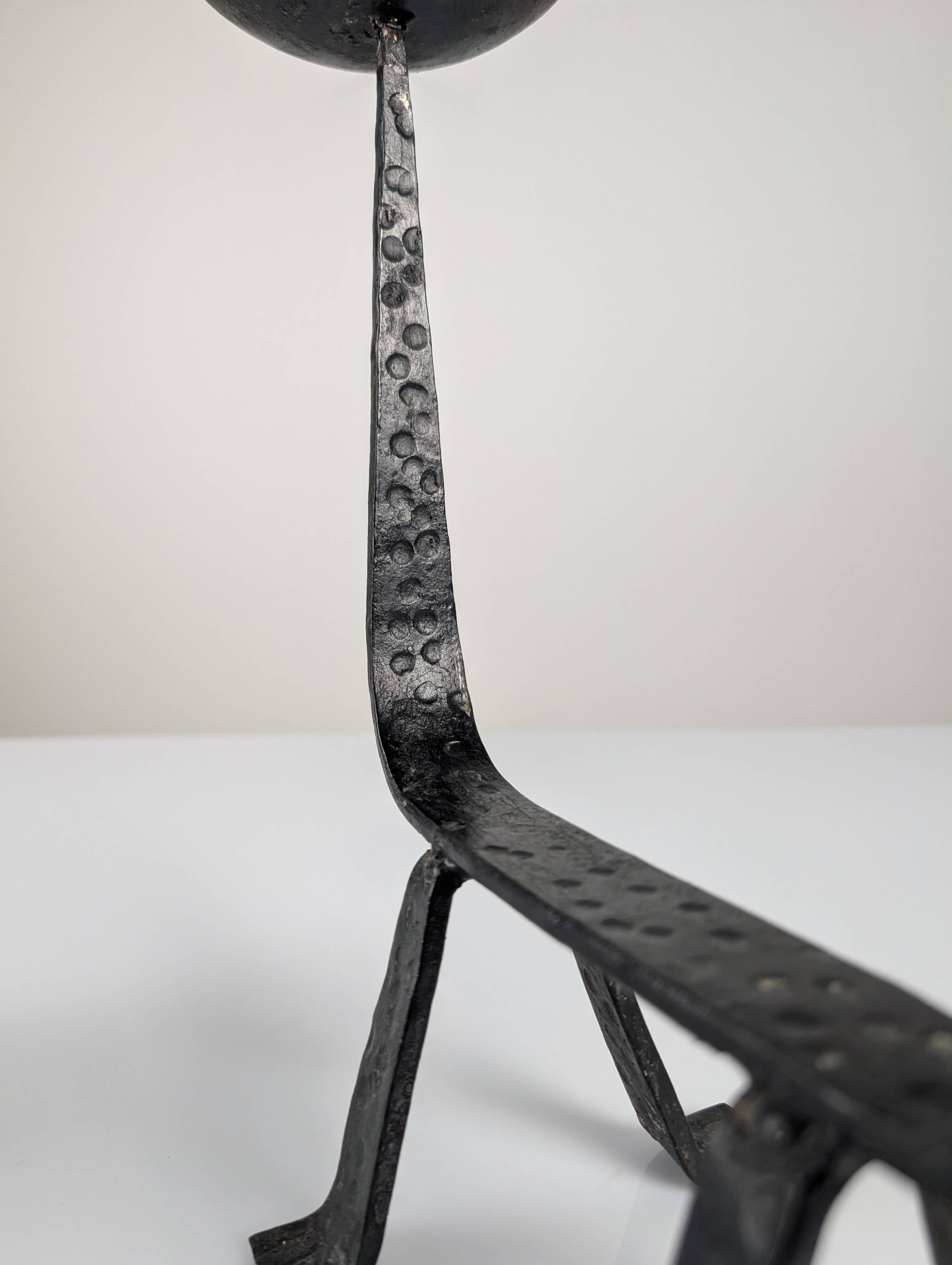 Pair of Wrought Iron Candleholders, 1950s