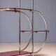 Support de plante en acier tubulaire Bauhaus par Emile Guyot, étagères en verre coloré, milieu du 20e siècle, Tchécoslovaquie, 90 × 30 × 105 cm