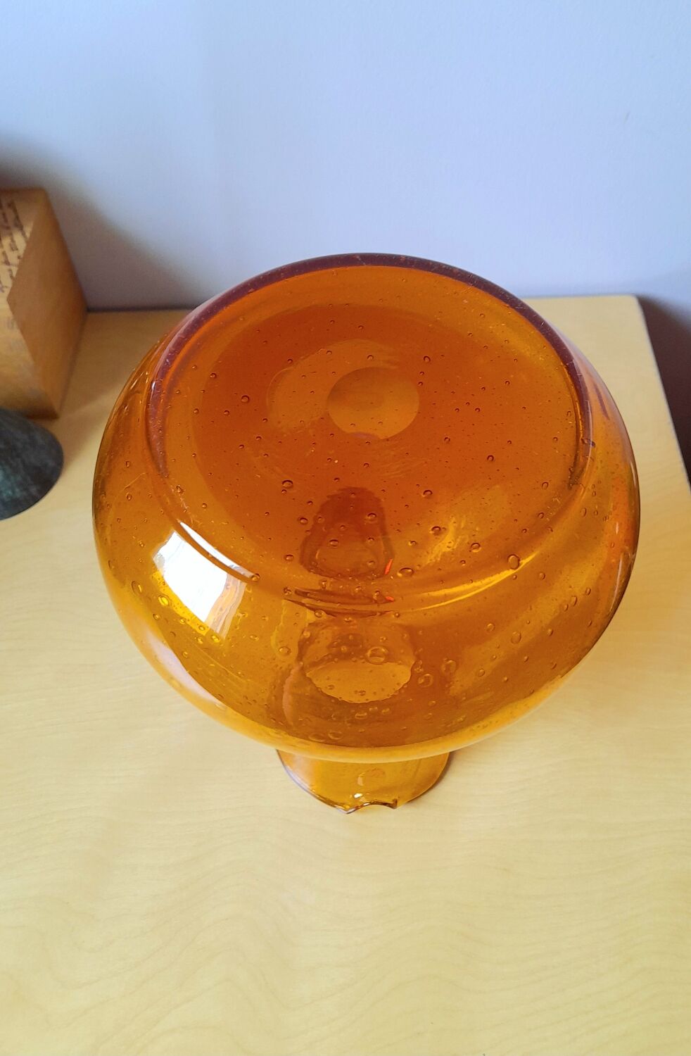 Amber decanter biot 70s