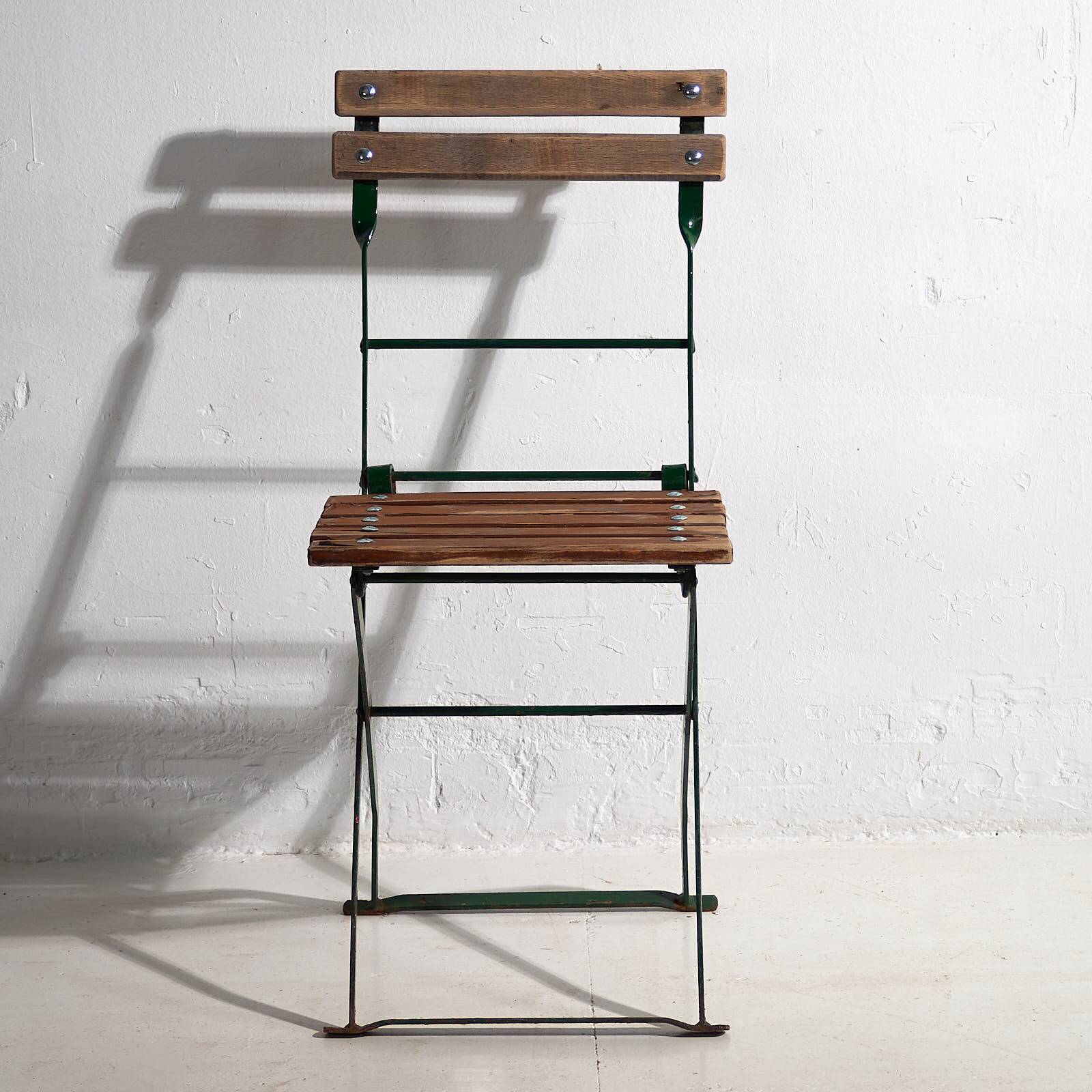 Anciennes chaises de terrasse pliantes (c.1920). Ensemble de 2 pièces #32