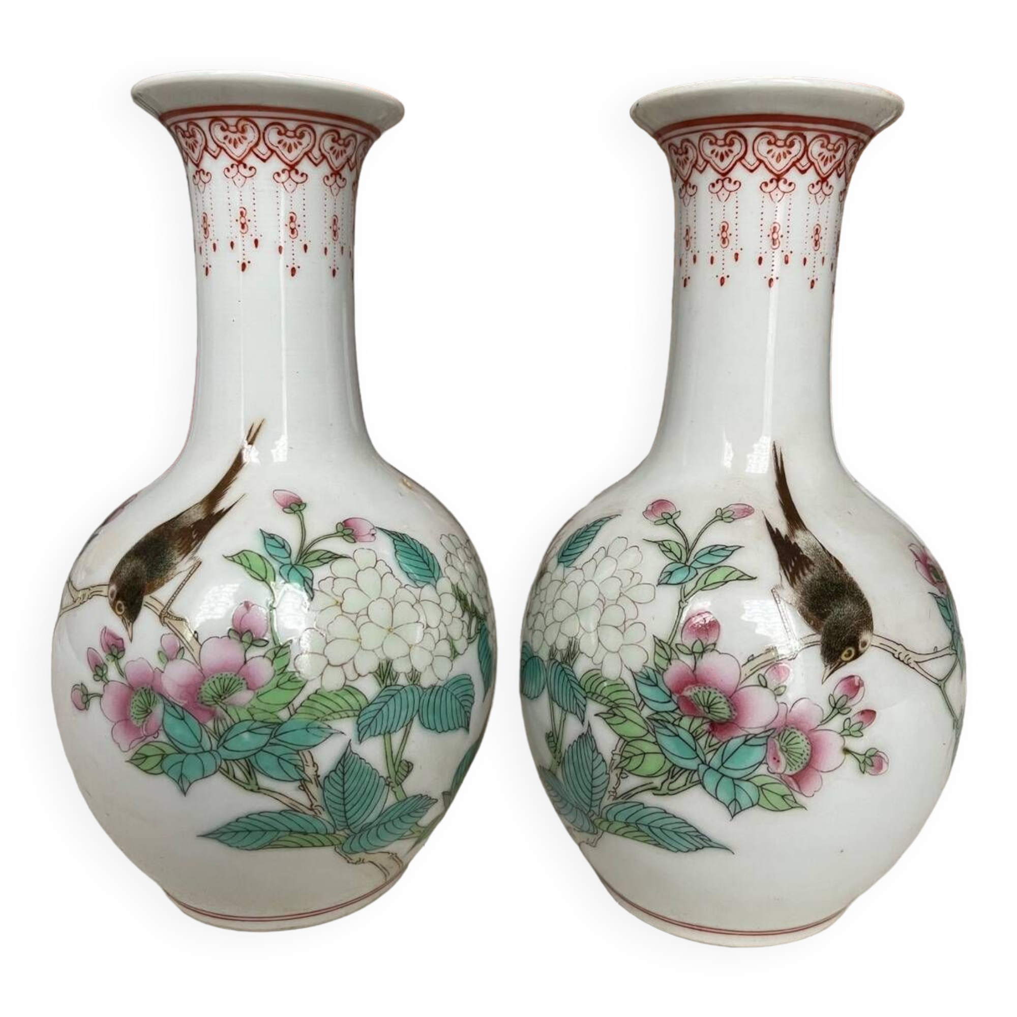Pair of Chinese porcelain vases