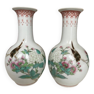 Pair of Chinese porcelain vases