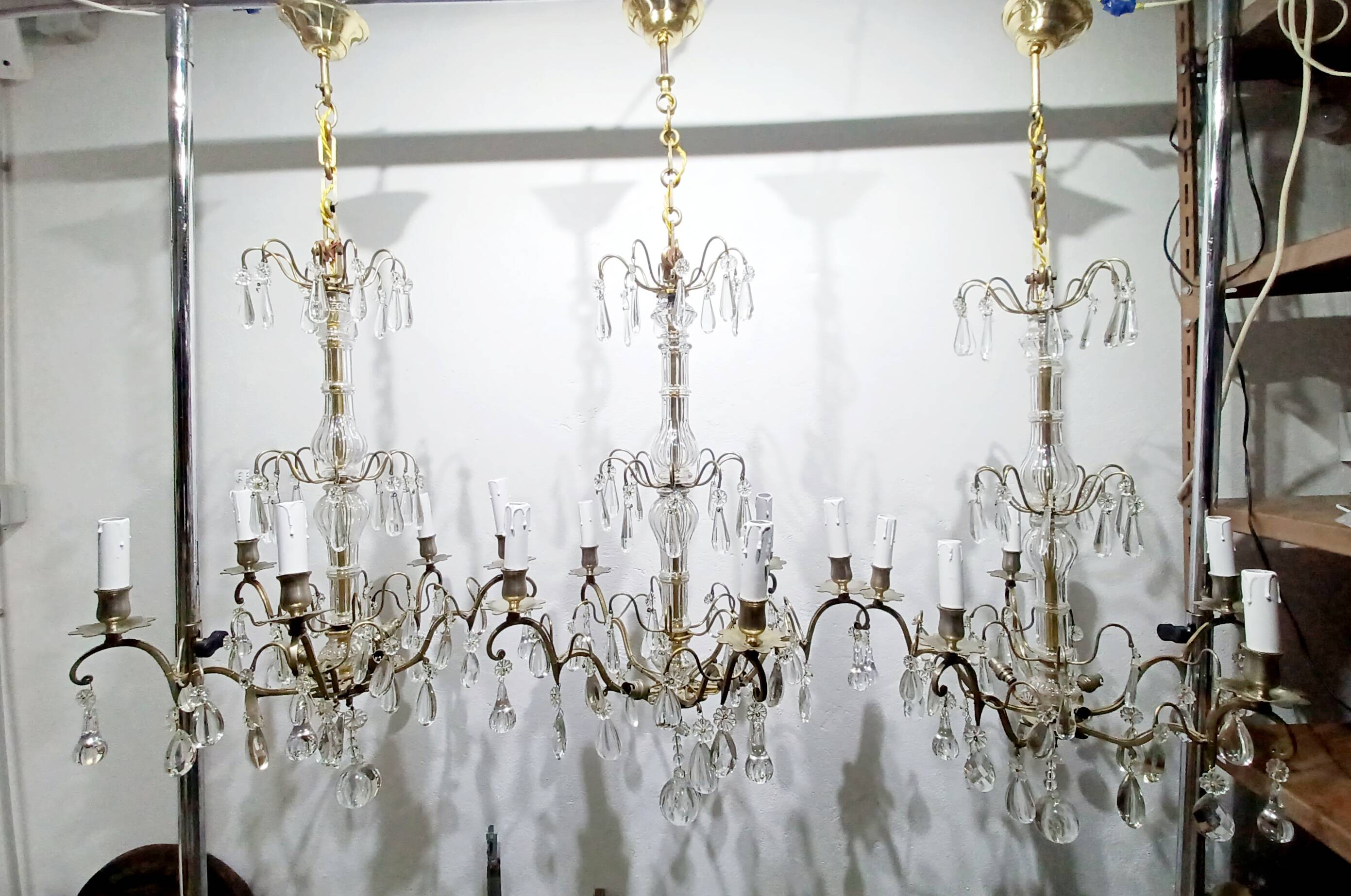 5-light crystal chandelier