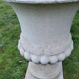 Large Medici vase of reconstructed stone garden from the 50s