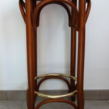 Former curved wooden bistro stool