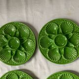Oyster plates in slipware