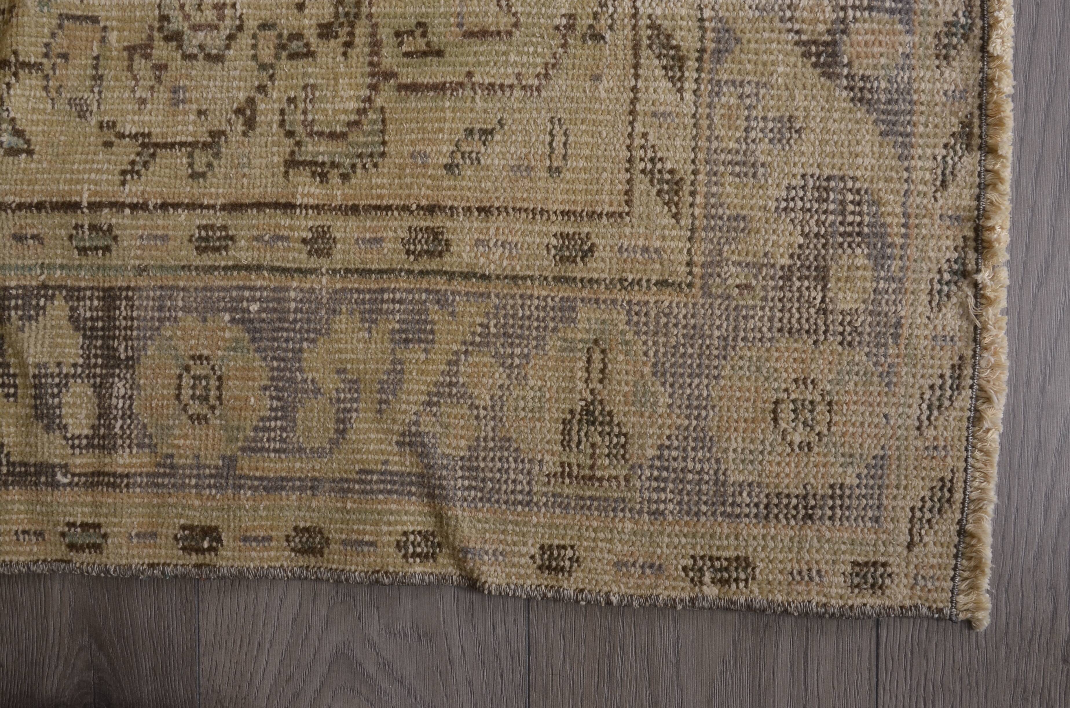 Beige Vintage Turkish Floral Rug sku 1261