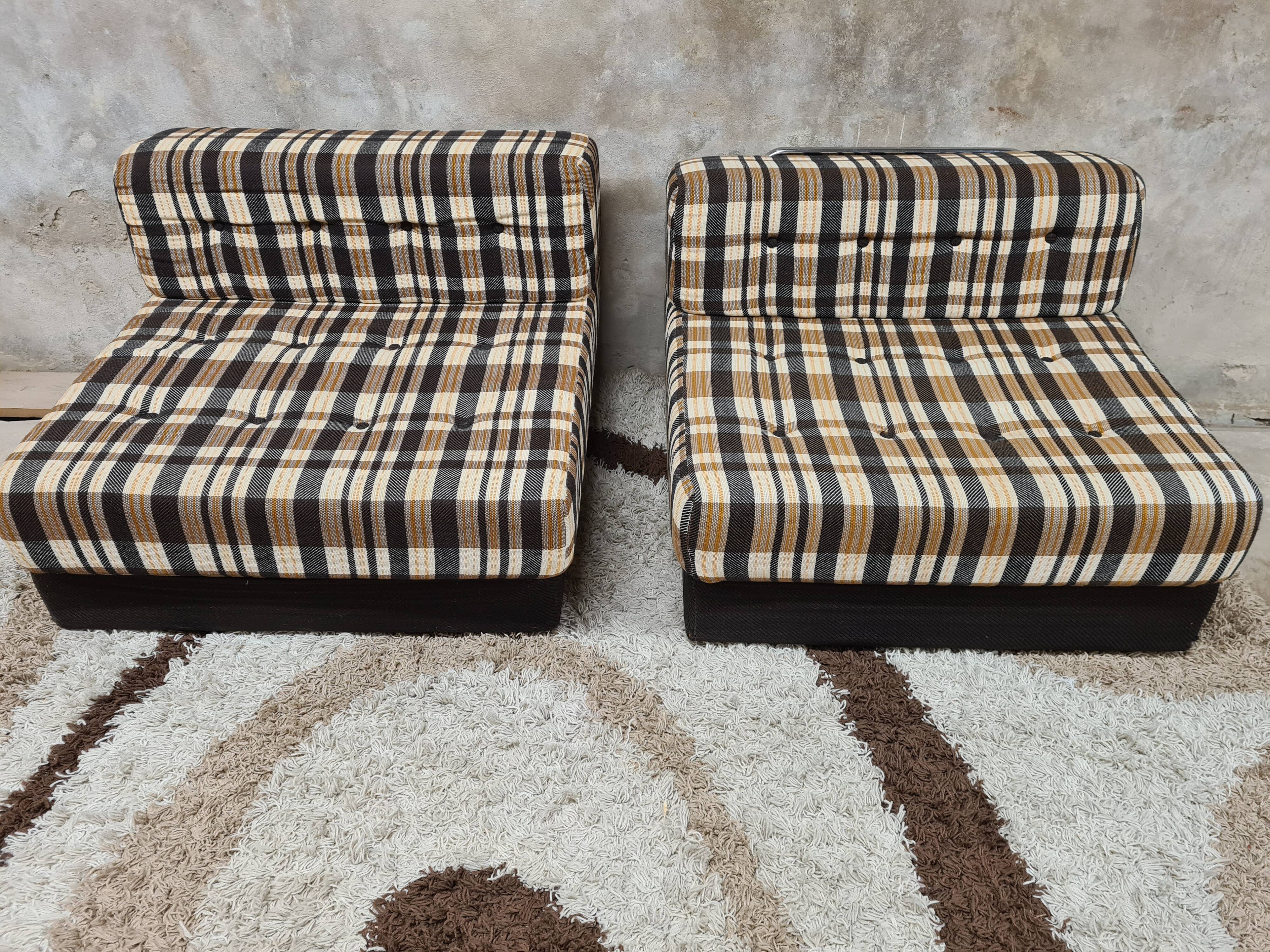 Paire de fauteuil lounge année 70' vintage