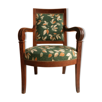 Fauteuil bois, tissu