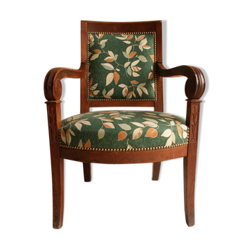 Fauteuil bois, tissu
